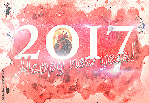 Happy new year sign with th...