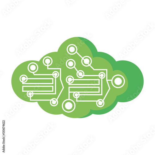 computer circuit cloud electronic component vector illustration eps 10