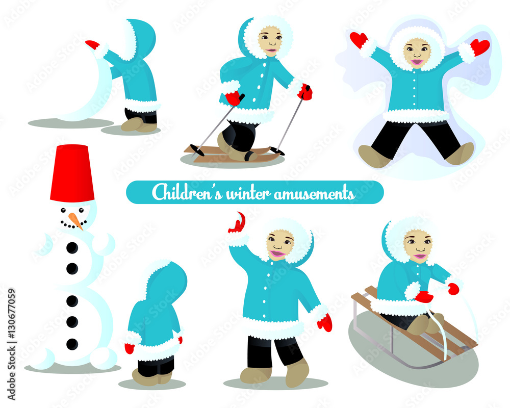 Children winter amusements