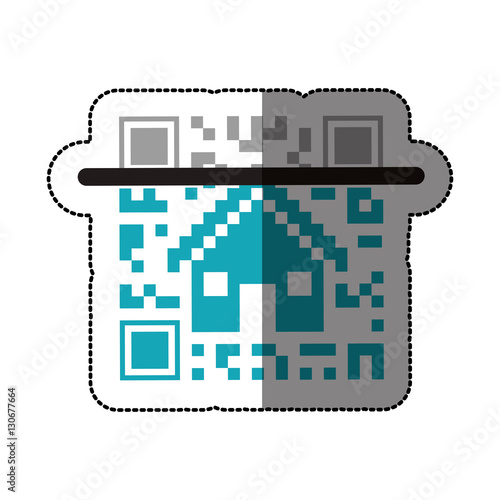 Qr code icon. Scan technology information price and digital theme. Isolated design. Vector illustration