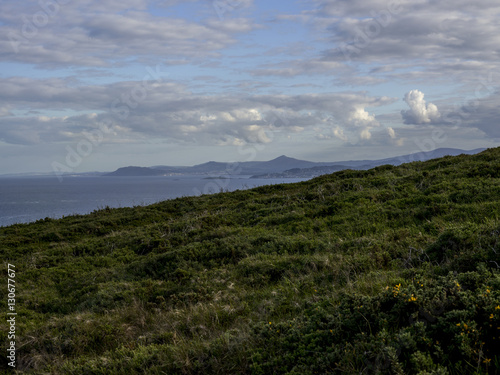 Hillside and sea view, Dublin, Republic of Ireland, Europe 