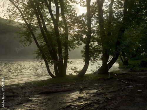 Lake with fog, Delaware, United States of America 