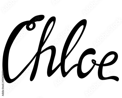 Chloe name lettering