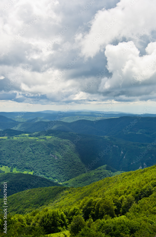 A view from the top of a beautiful Beljanica mountain in east Serbia