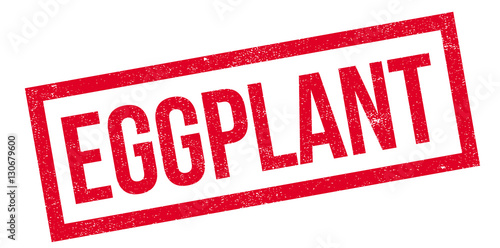 Eggplant rubber stamp. Grunge design with dust scratches. Effects can be easily removed for a clean, crisp look. Color is easily changed.