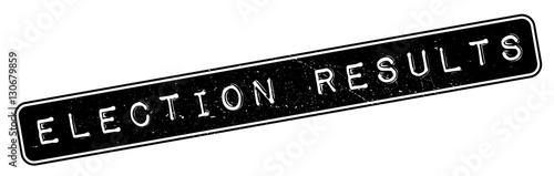Election Results rubber stamp. Grunge design with dust scratches. Effects can be easily removed for a clean, crisp look. Color is easily changed.