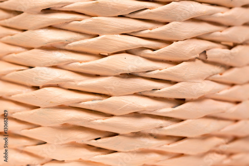 Closeup macro woven basket abstract background