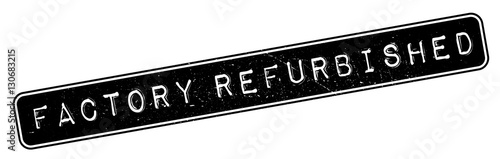 Factory Refurbished  rubber stamp. Grunge design with dust scratches. Effects can be easily removed for a clean, crisp look. Color is easily changed.
