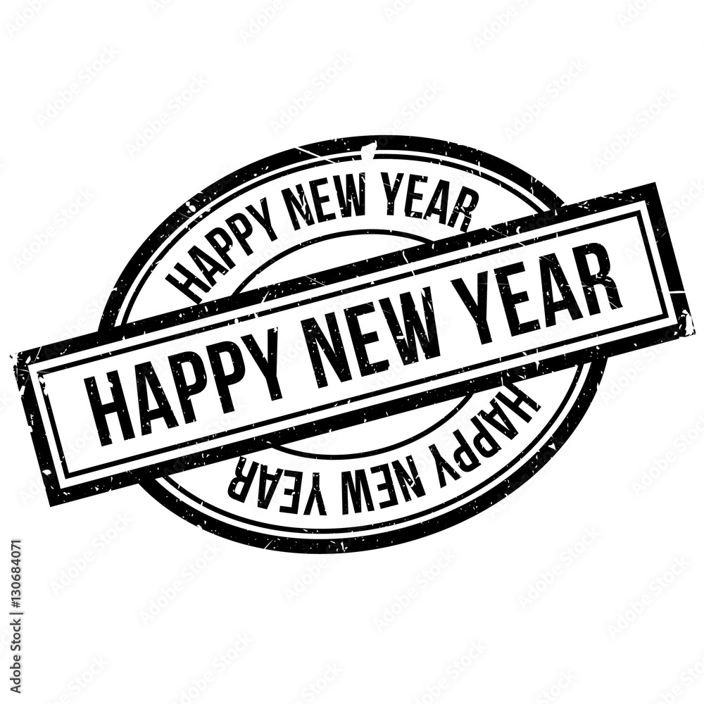 Happy New Year rubber stamp. Grunge design with dust scratches. Effects can be easily removed for a clean, crisp look. Color is easily changed. Happy New Year rubber stamp. Grunge design with dust scratches. Effects can be easily removed for a clean, crisp look. Color is easily changed.