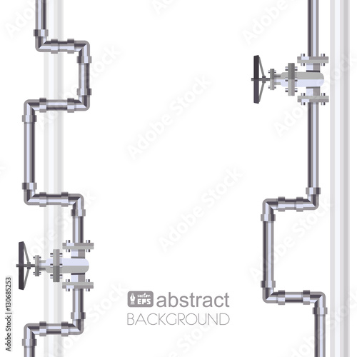 Abstract vertical background with flat designed pipeline