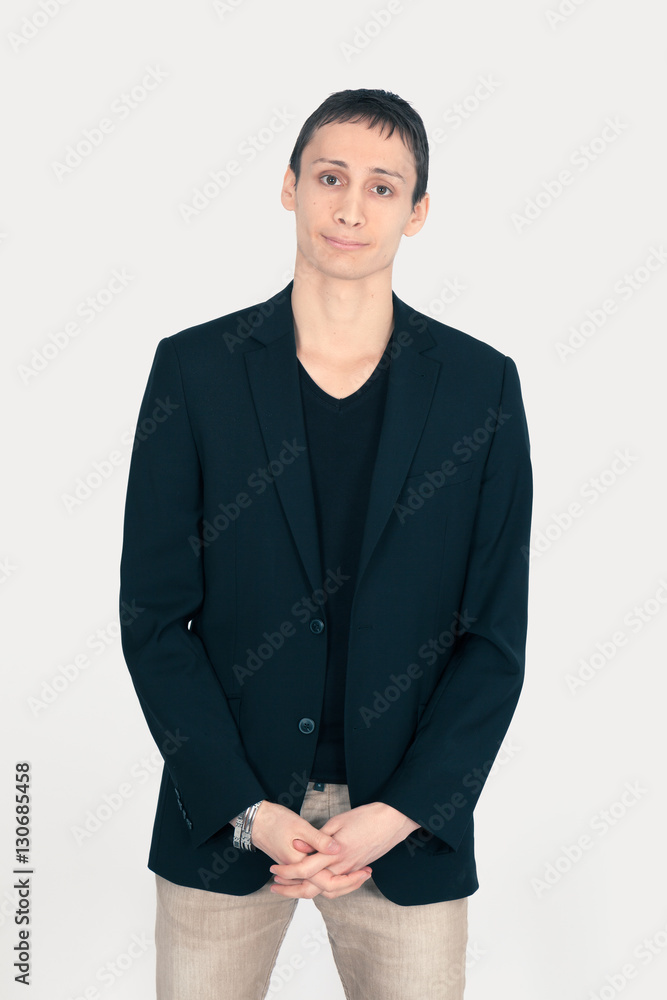 Handsome man doing different expressions in different sets of clothes: love Handsome man doing different expressions in different sets of clothes: love