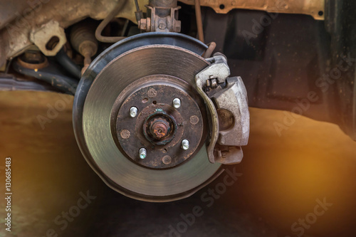 disc brake car system on car maintenance suspension