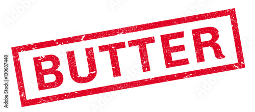Butter rubber stamp. Grunge design with dust scratches. Effects can be easily removed for a clean, crisp look. Color is easily changed.