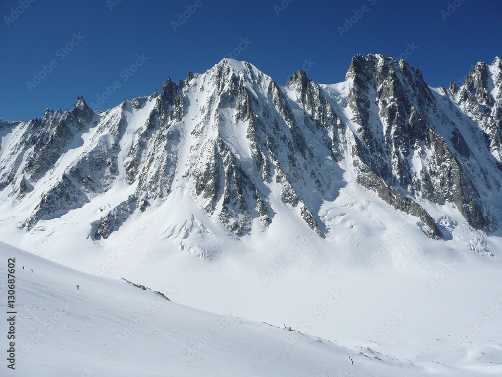 Snowy peaks in the European Alps