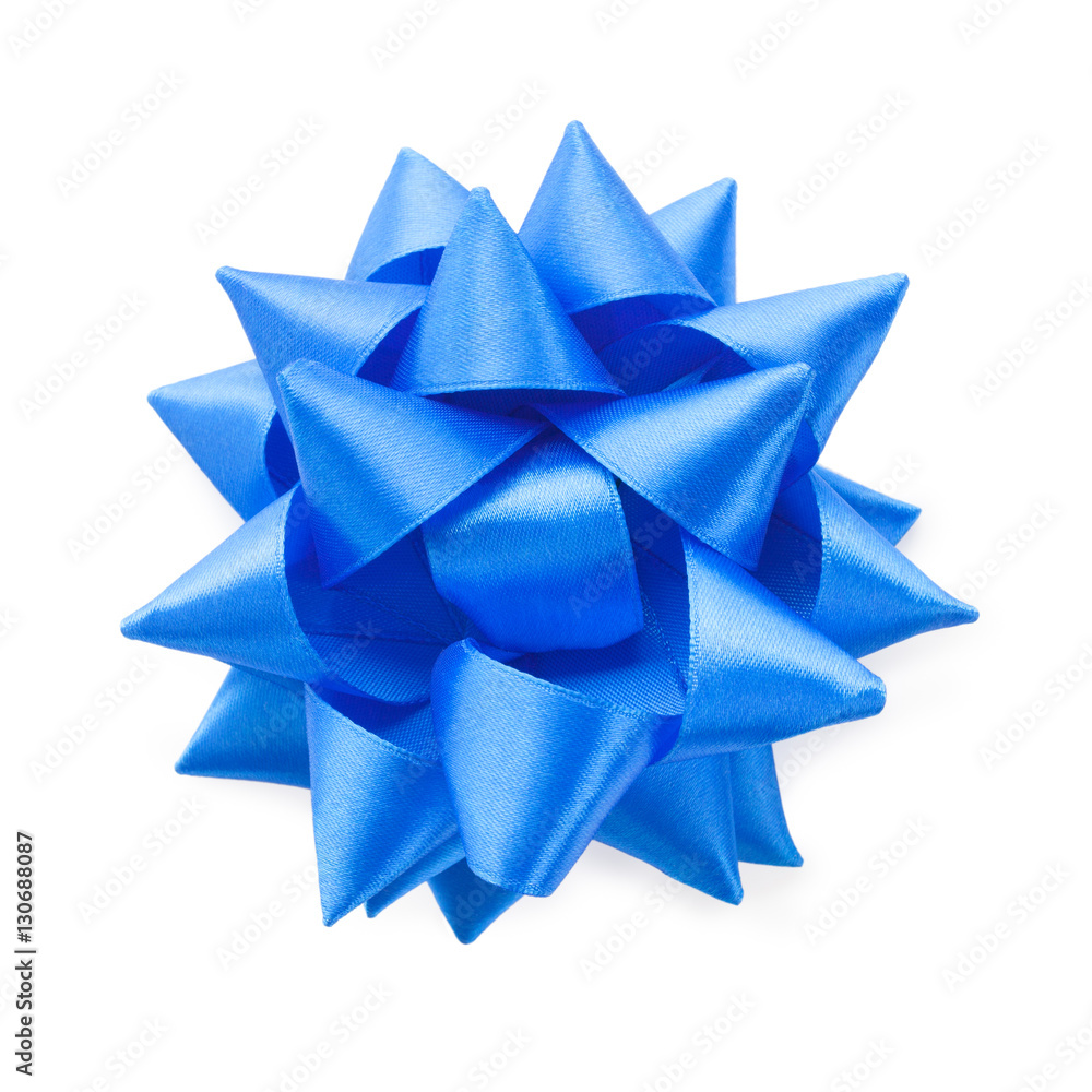 Blue bow isolated on white background Blue bow isolated on white background