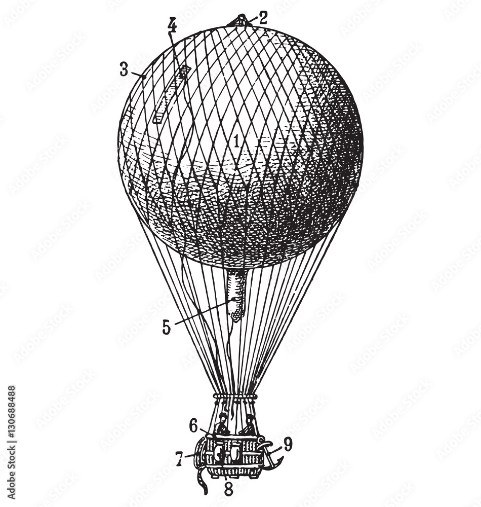 Obraz premium Vintage balon powietrzny