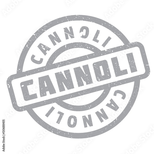 Cannoli rubber stamp. Grunge design with dust scratches. Effects can be easily removed for a clean, crisp look. Color is easily changed.