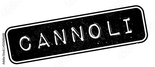 Cannoli rubber stamp. Grunge design with dust scratches. Effects can be easily removed for a clean, crisp look. Color is easily changed.