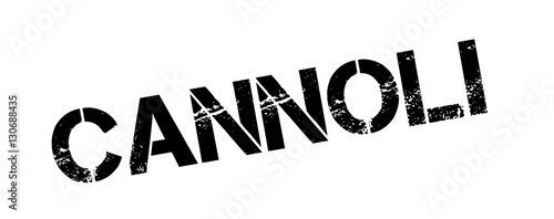 Cannoli rubber stamp. Grunge design with dust scratches. Effects can be easily removed for a clean, crisp look. Color is easily changed.