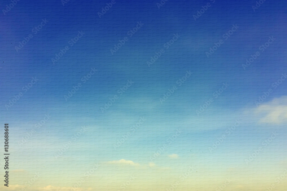 Blue sky on white paper texture for background