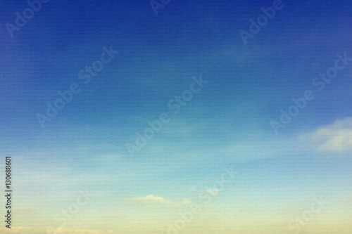 Blue sky on white paper texture for background
