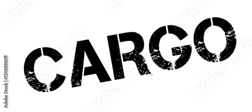 Cargo rubber stamp. Grunge design with dust scratches. Effects can be easily removed for a clean, crisp look. Color is easily changed.