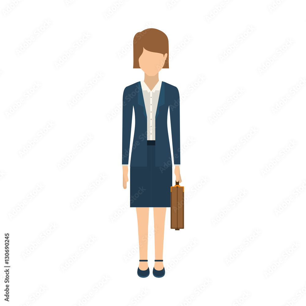 Woman and suitcase icon. Girl female avatar person people and human theme. Isolated design. Vector illustration Woman and suitcase icon. Girl female avatar person people and human theme. Isolated design. Vector illustration