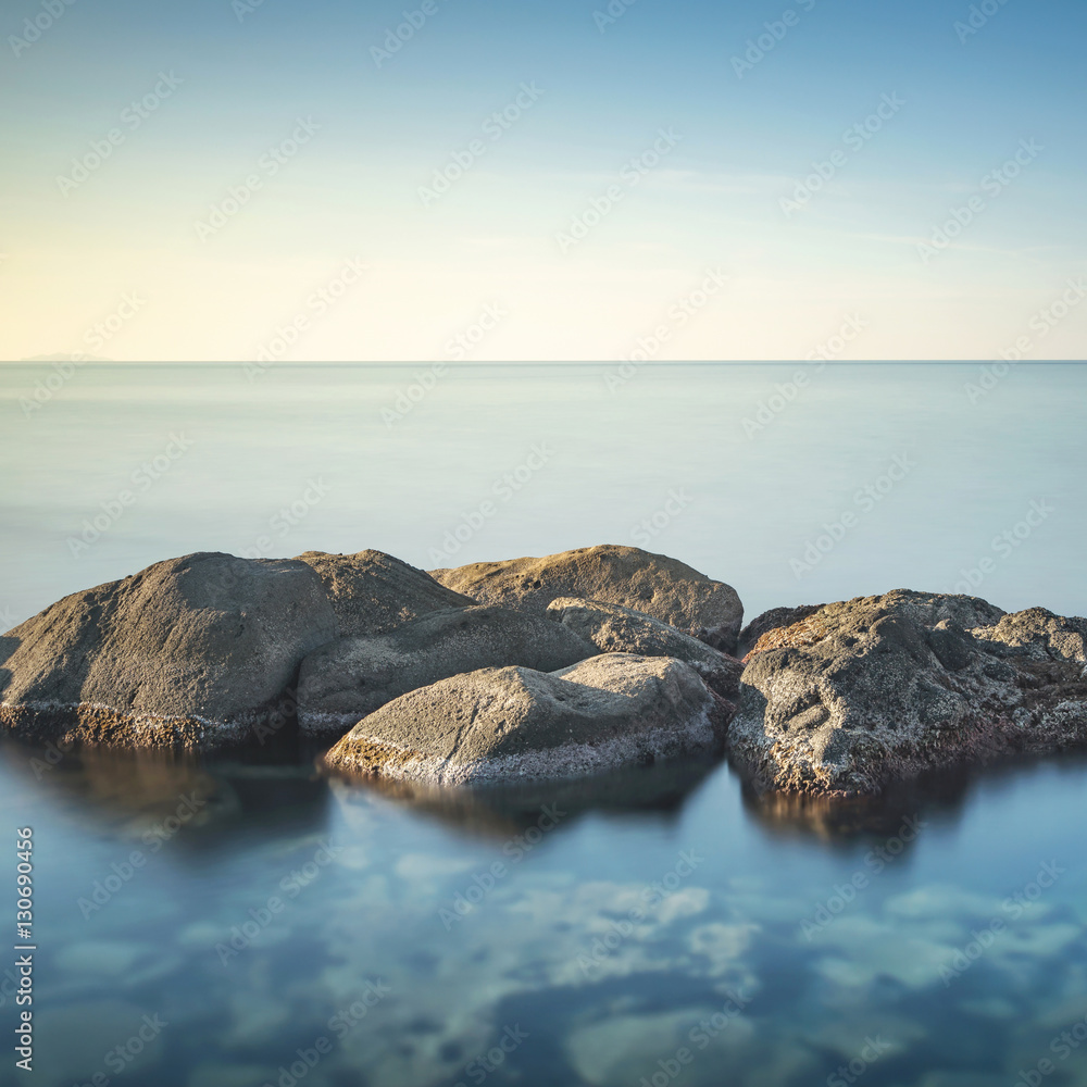 Fototapeta premium Rocks and sea in zen style.