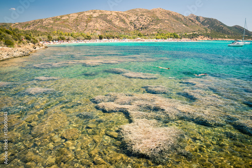 Tuerredda, one of the most beautiful beaches in Sardinia.