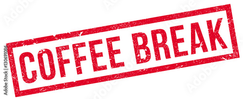 Coffee Break rubber stamp. Grunge design with dust scratches. Effects can be easily removed for a clean, crisp look. Color is easily changed.