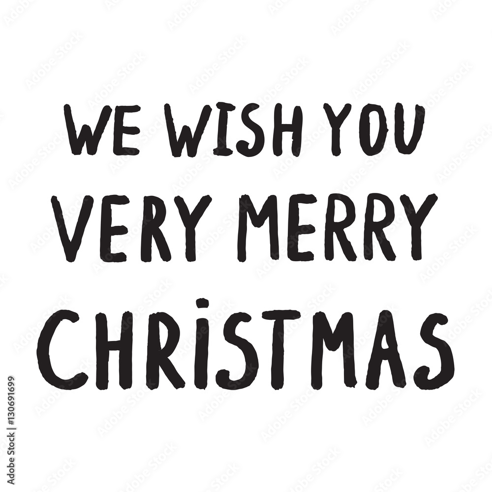 Handwritten phrase Merry Christmas Greeting Card with hand drawn lettering design. Vector illustration. Holidays Postcard Handwritten phrase Merry Christmas Greeting Card with hand drawn lettering design. Vector illustration. Holidays Postcard