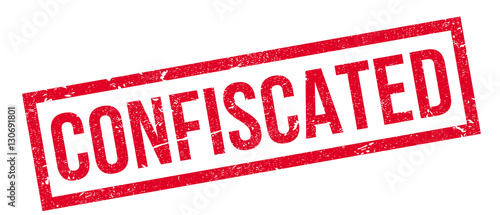 Confiscated rubber stamp. Grunge design with dust scratches. Effects can be easily removed for a clean, crisp look. Color is easily changed.