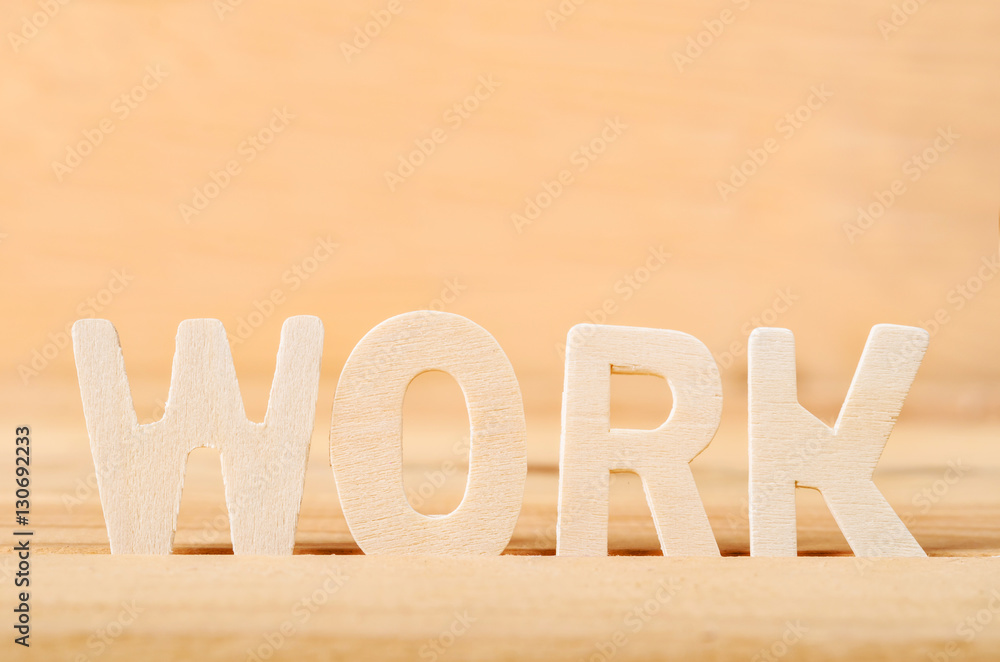 Word work wooden.