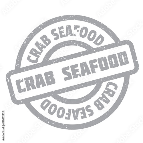 Crab Seafood rubber stamp. Grunge design with dust scratches. Effects can be easily removed for a clean, crisp look. Color is easily changed.