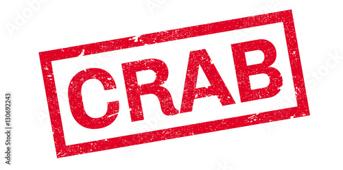 Crab rubber stamp. Grunge design with dust scratches. Effects can be easily removed for a clean, crisp look. Color is easily changed.
