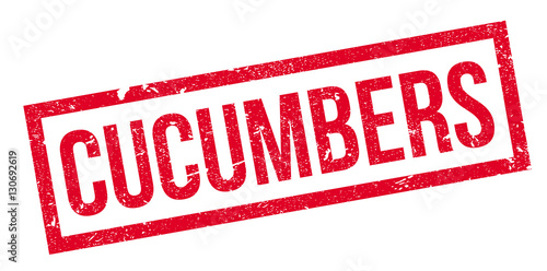 Cucumbers rubber stamp. Grunge design with dust scratches. Effects can be easily removed for a clean, crisp look. Color is easily changed.