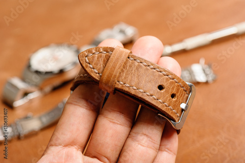 leather watch strap photo