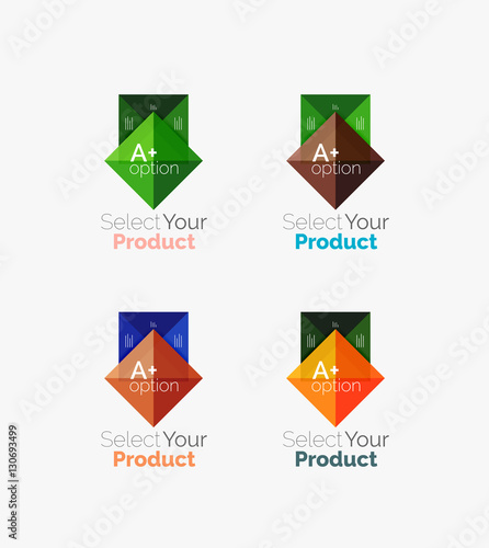 Free Download Set of square abstract background templates or infographics - GFXLoad