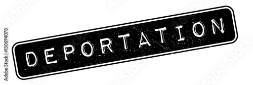 Deportation rubber stamp. Grunge design with dust scratches. Effects can be easily removed for a clean, crisp look. Color is easily changed.