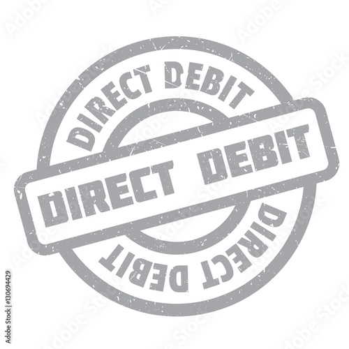 Direct Debit rubber stamp. Grunge design with dust scratches. Effects can be easily removed for a clean, crisp look. Color is easily changed.