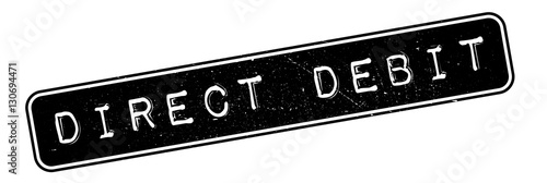 Direct Debit rubber stamp. Grunge design with dust scratches. Effects can be easily removed for a clean, crisp look. Color is easily changed.