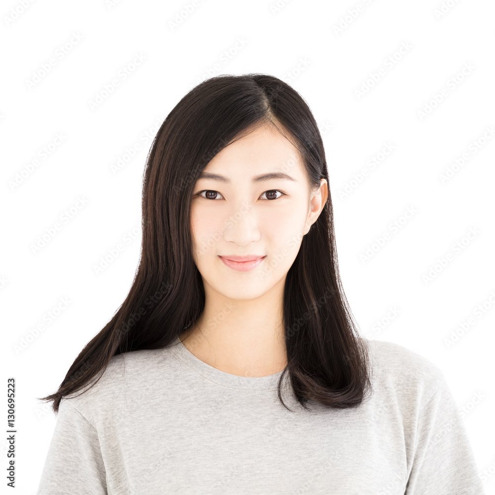 happy asian young woman face portrait happy asian young woman face portrait