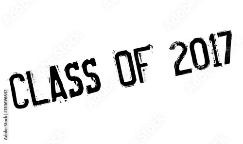 Class of 2017 stamp. Grunge design with dust scratches. Effects can be easily removed for a clean, crisp look. Color is easily changed.