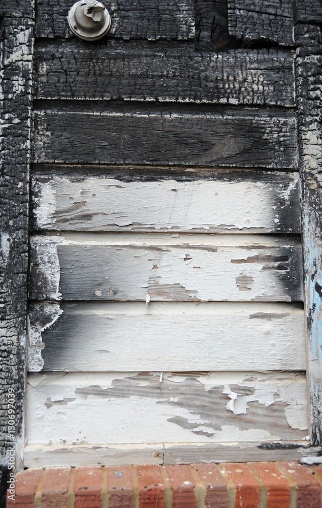 Naklejka premium House fire caused by overheated xmas lights.