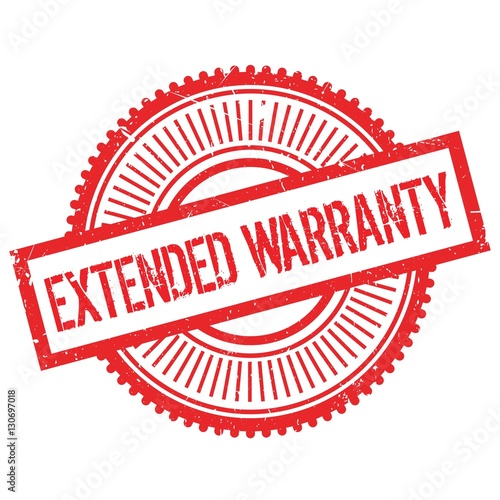 Extended warranty stamp. Grunge design with dust scratches. Effects can be easily removed for a clean, crisp look. Color is easily changed.