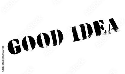 Good idea stamp. Grunge design with dust scratches. Effects can be easily removed for a clean, crisp look. Color is easily changed.