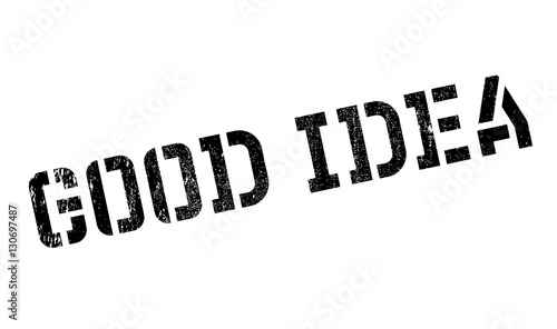 Good idea stamp. Grunge design with dust scratches. Effects can be easily removed for a clean, crisp look. Color is easily changed.