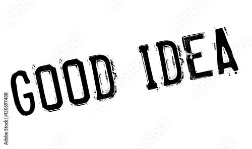 Good idea stamp. Grunge design with dust scratches. Effects can be easily removed for a clean, crisp look. Color is easily changed.