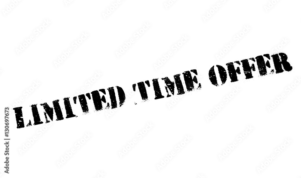 Limited time offer stamp. Grunge design with dust scratches. Effects can be easily removed for a clean, crisp look. Color is easily changed. Limited time offer stamp. Grunge design with dust scratches. Effects can be easily removed for a clean, crisp look. Color is easily changed.