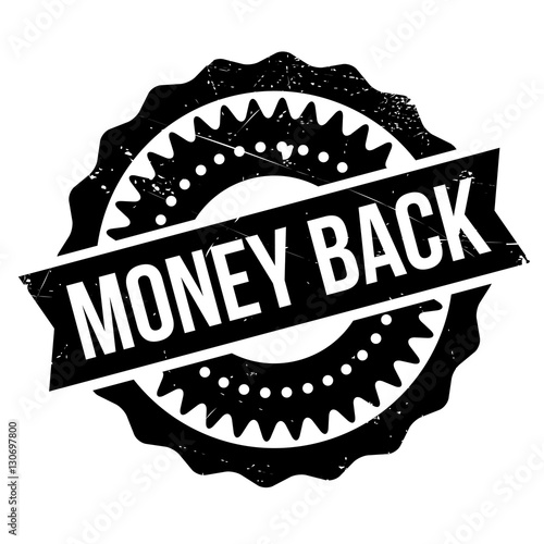 Money back stamp. Grunge design with dust scratches. Effects can be easily removed for a clean, crisp look. Color is easily changed.